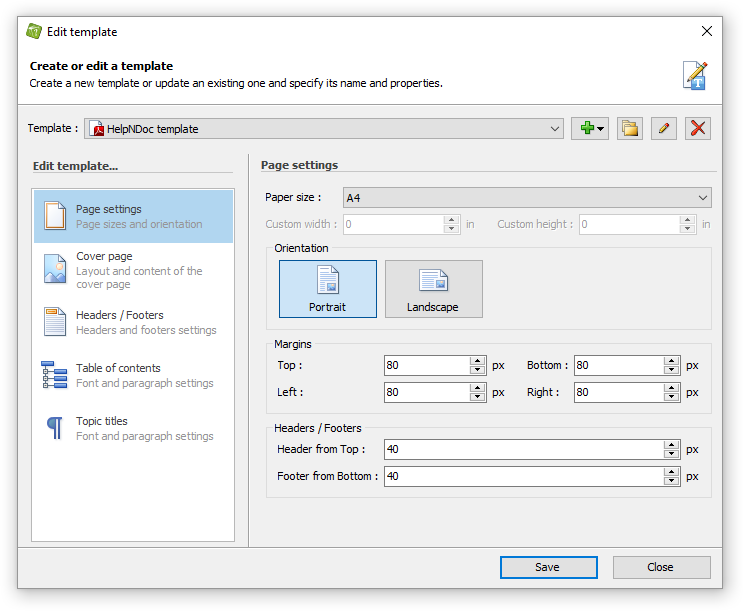 Editor de plantillas para informes de HelpNDoc: personalizar estilos de DocX y PDF