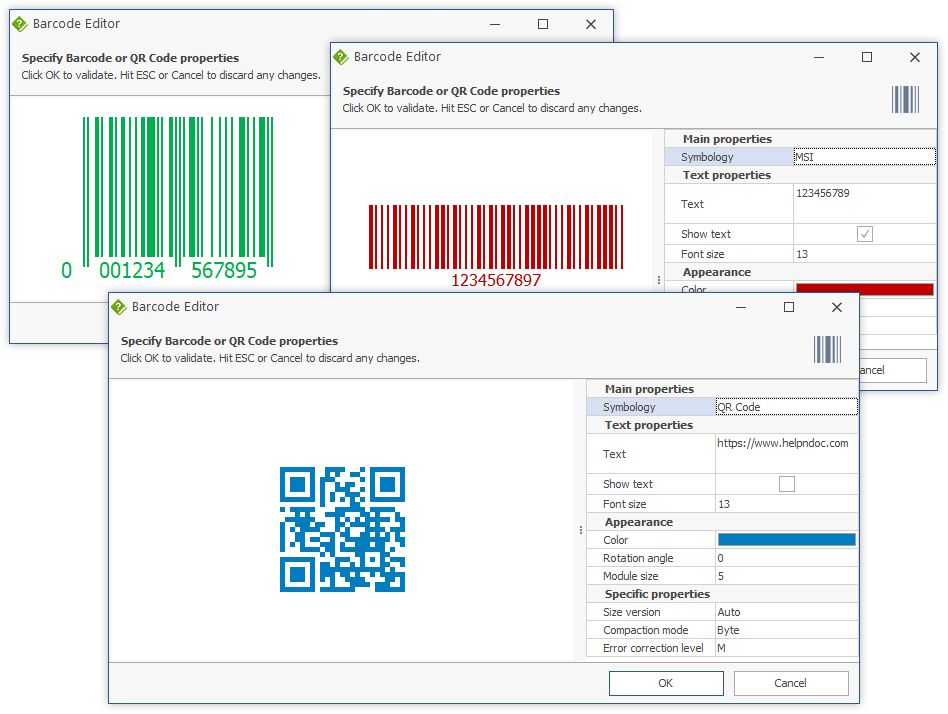 Ajouter des code-barres ou codes QR et répertorier les ancres dans vos projets de documentation avec HelpNDoc 6.9