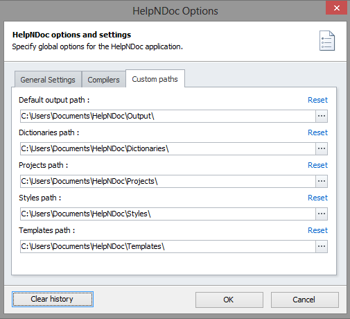 Customize HelpNDoc paths