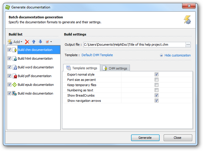 Construire de multiples versions de vos aides et manuels avec HelpNDoc 3.6