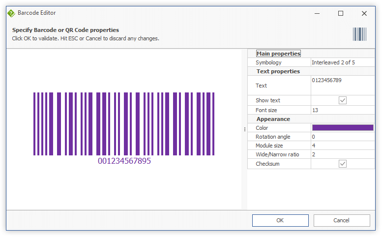 Barcode Editor