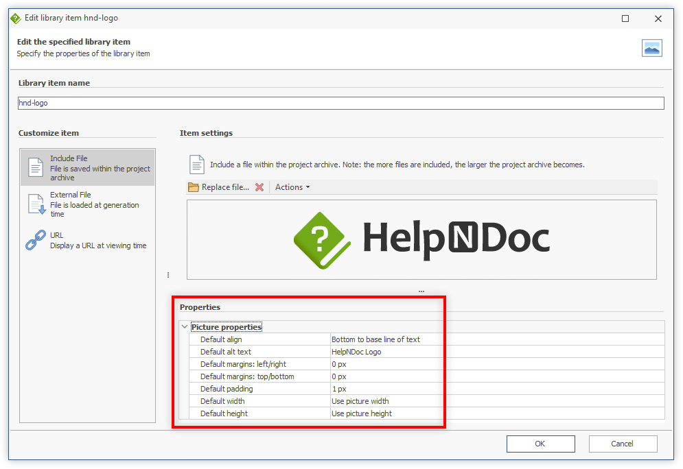 Définition des paramètres par défaut de l'image, un correcteur orthographique amélioré et de nouvelles symbologies de codes-barres dans HelpNDoc 7.1