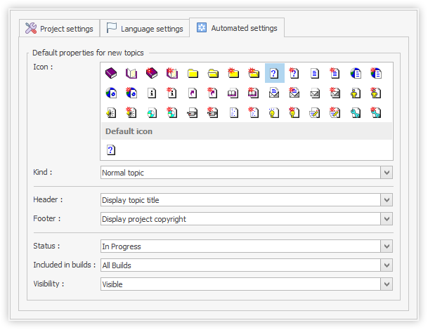 Define default topic properties, Use external HTML code, Export folder contents and more in HelpNDoc 6.1