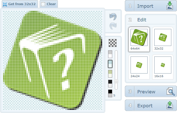 Create an icon using X-Icon Editor