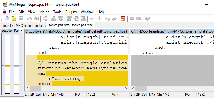 Utiliser WinMerge pour comparer les fichiers et dossiers