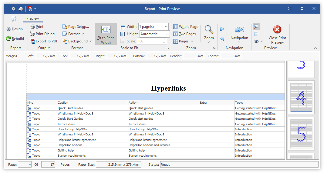 Export reports to PDF and Excel