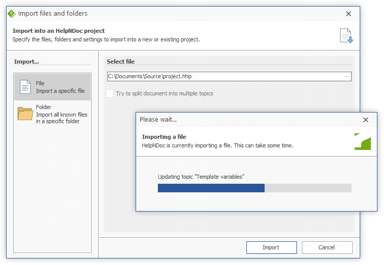 Importar desde fuente de archivos de ayuda CHM y atajos de teclado personalizables en HelpNDoc 6.8