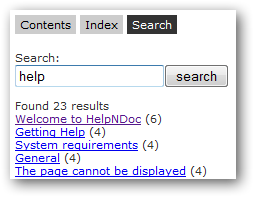 Búsqueda en documentación HTML con HelpNDoc 2.1