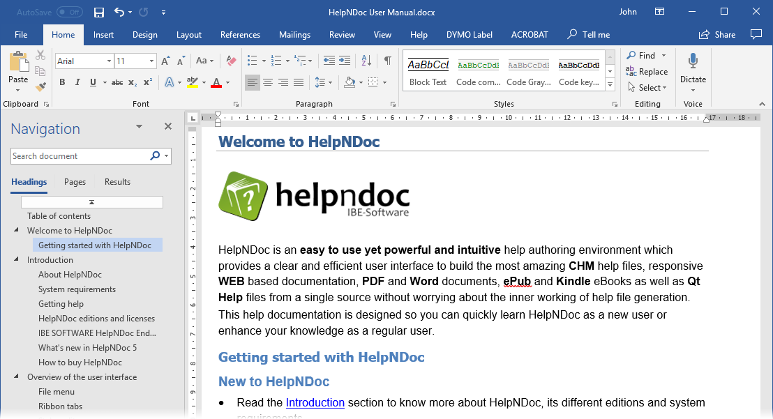 Word Documentos DocX de Word