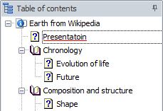 Table des matières et correcteur orthographique