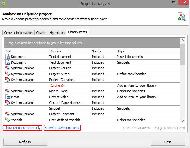 Comment analyser les éléments de votre bibliothèque