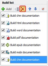 Ein Build mit der Registerkarte löschen