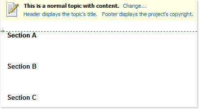 Anchor displayed in the topic editor