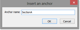 How to insert anchors