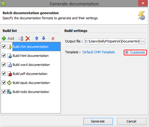 Build-Einstellungen definieren