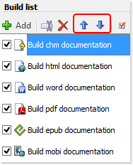 Réorganiser une construction en utilisant les boutons de la barre d'outils