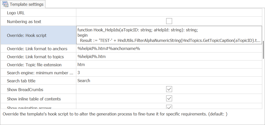 Template settings overrides [templates]