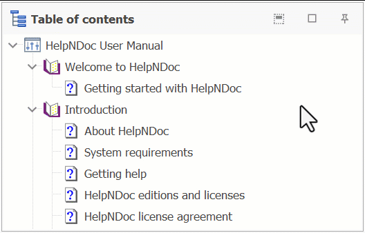 Table of contents toolbar and filtering [toc]