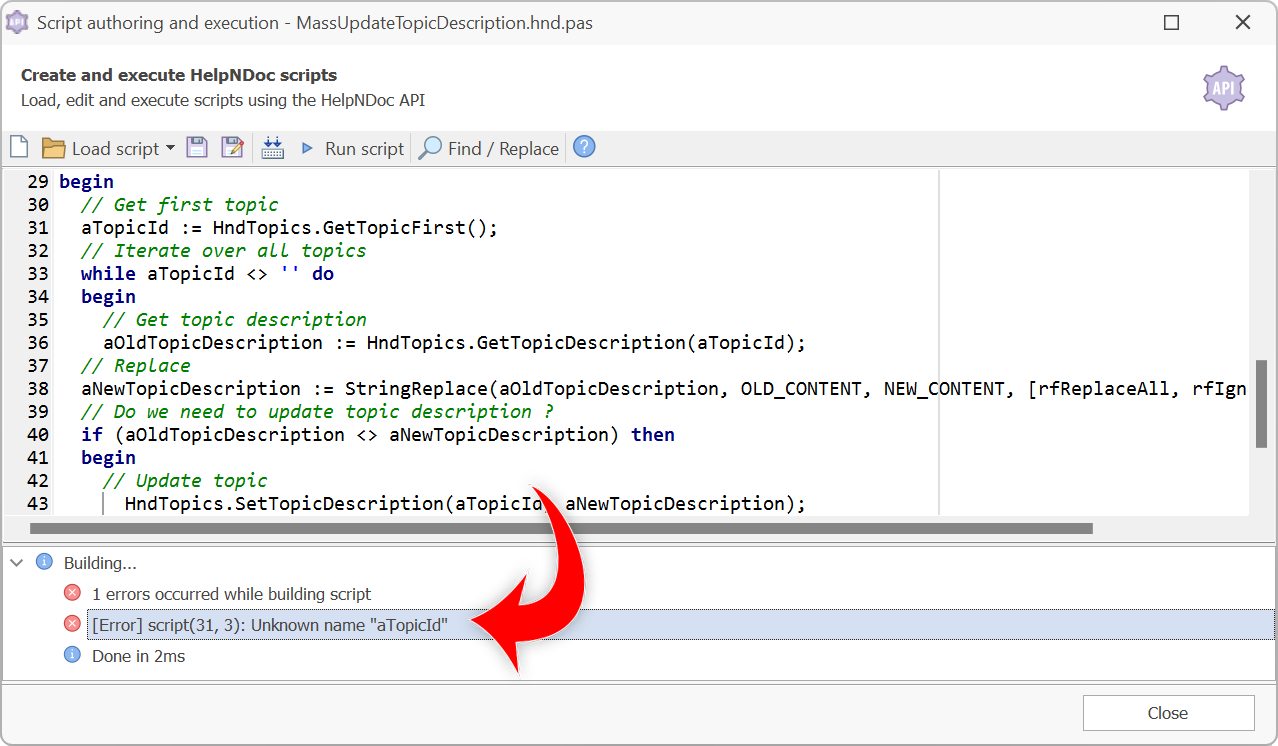 Editor de scripts mejorado [bugs]