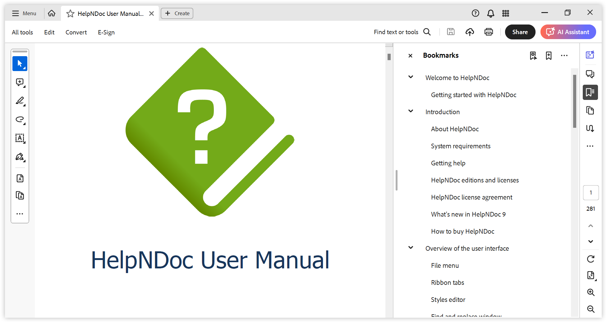 HelpNDoc's PDF documentation [pdf]