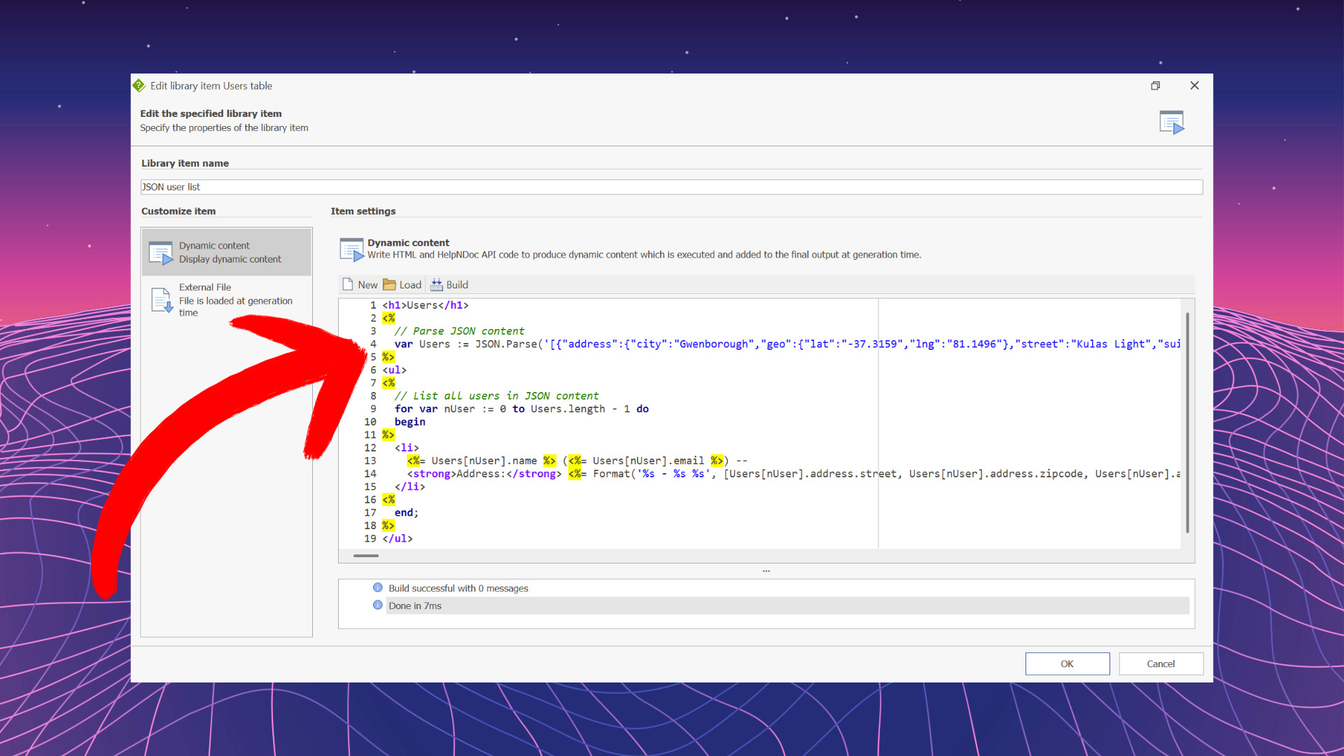 HelpNDoc's native JSON support [json]