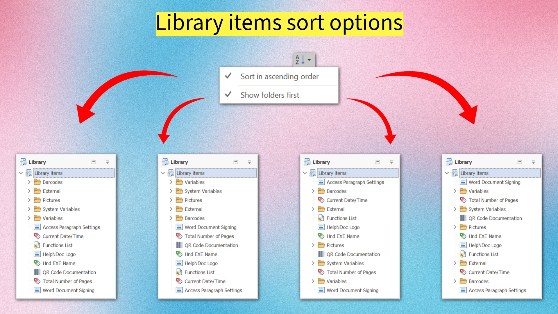 Library items sort options [library]