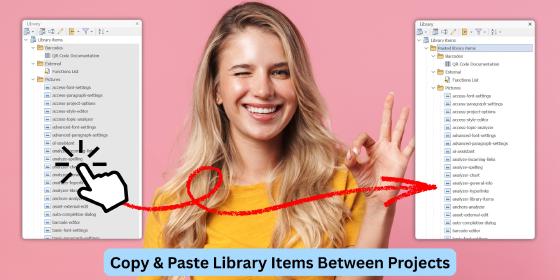 Copiar y pegar ítems de biblioteca y potentes mejoras de la búsqueda HTML: lo nuevo en HelpNDoc 10.4