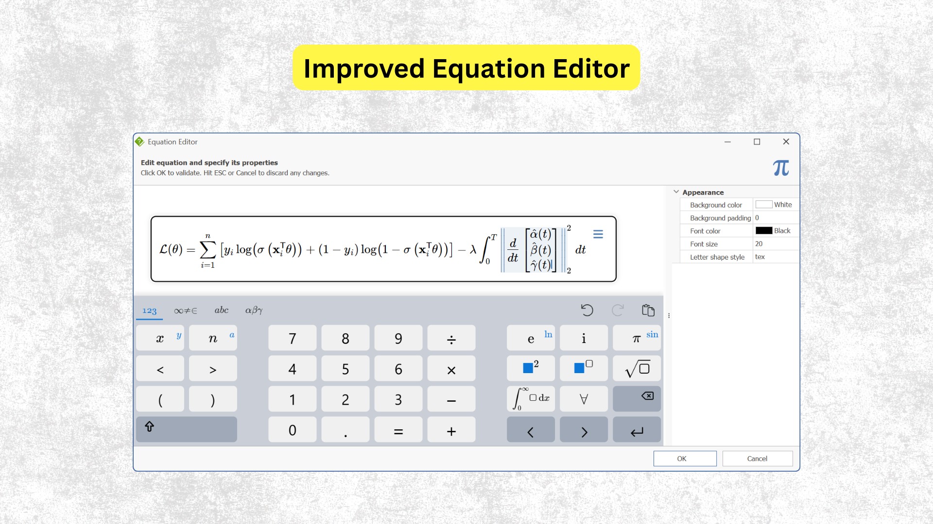 Verbesserter Gleichungseditor [equation-editor]