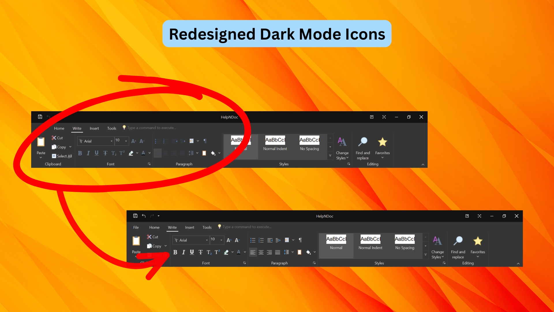 Neu gestaltete Symbole für den Dunkelmodus [dark-mode]