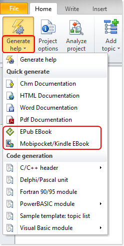 Quick generation of ePub and Kindle eBooks