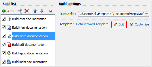 Acceder al editor de plantillas de creación de informes