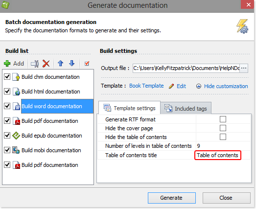 Cómo localizar tu resultado de documentación