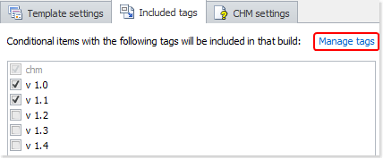 How to maintain tags associated with output builds