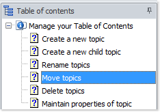 Click the topic that you'd like to move.