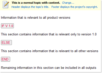How to setup conditional content generation
